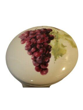 Bowl Covered Grape Cluster on Lid Gourmet Village Round 5" Wide 1 1/2" Tall Bowl